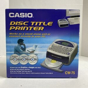 Casio CW-75 Disc Title Printer - NEW Open Box